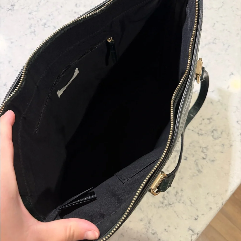 H&M faux crocodile work bag 17x10